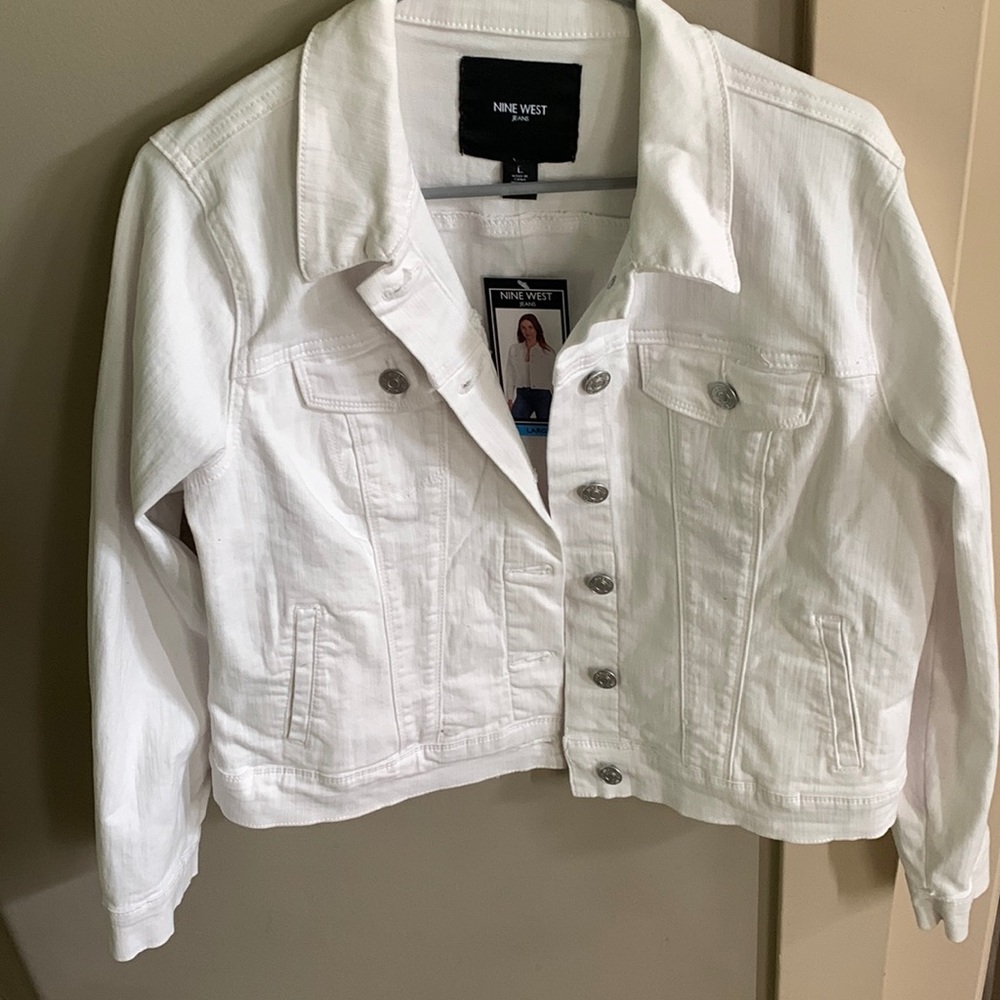 Nine West- white jean jacket